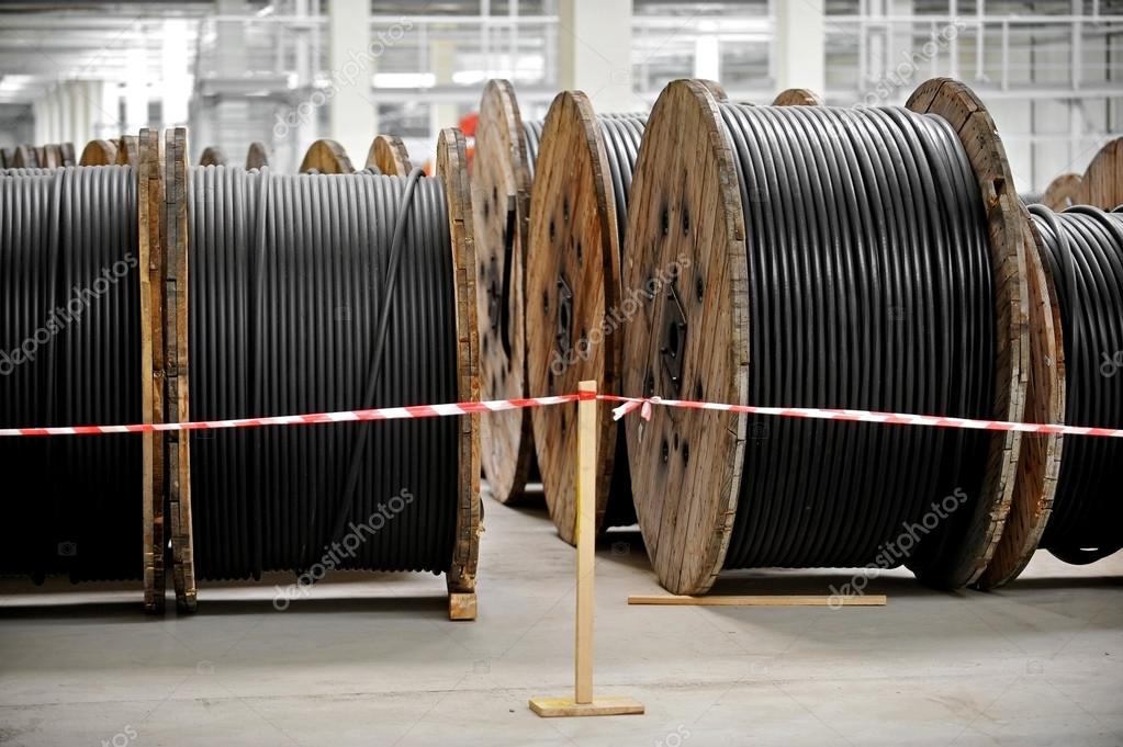Industrial cable drums — Stock Photo © roibu #46675553