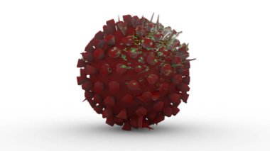 Beyaz arka planda COVID 19 yazılıydı. 3d oluşturma