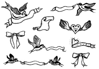 Bahar kuşlar ve tatil afiş