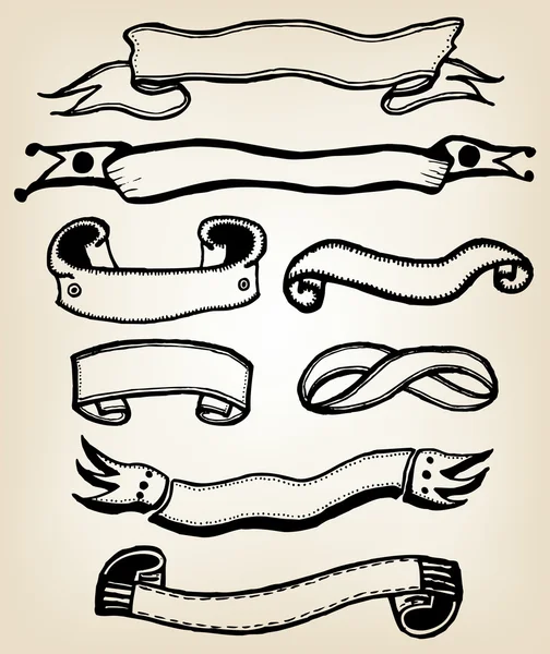 嘟嘟老式横幅和马戏团标志 — 图库矢量图片
