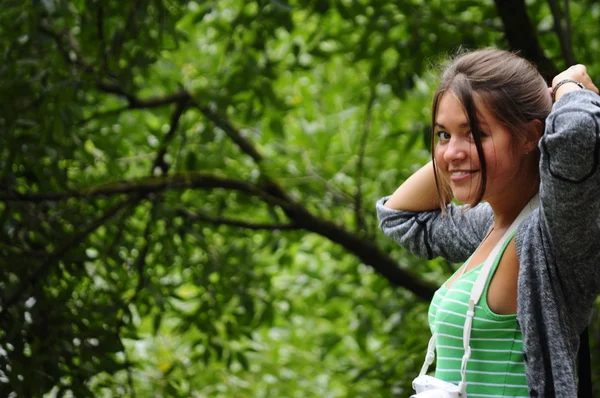 Portrait of brown hair girl — Stock Photo, Image