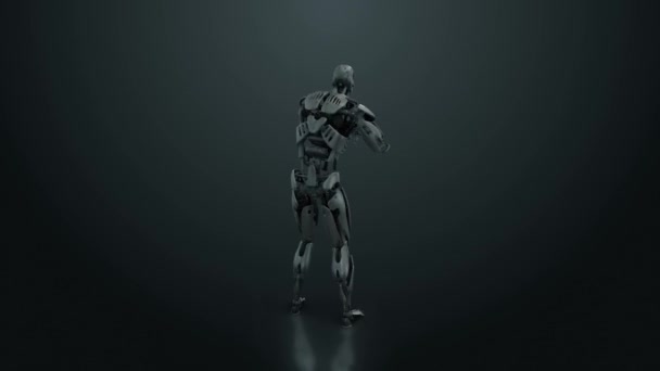 Robot divertente ballo — Video Stock