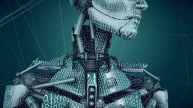 İkili kodlu Android robot