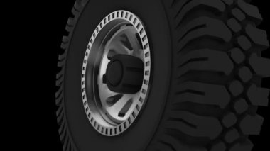 Offroad Wheel ve Lastiğin 3D animasyonu
