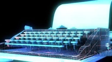 Glitchy Dijital Daktilosunun 3d animasyonu 