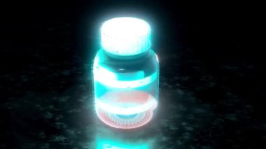 Dijital Tedavi İlaç Şişesi. Yüksek kalite 4k görüntü