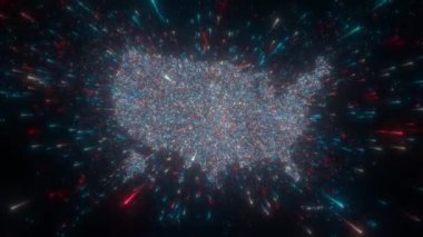 Birleşik Devletler 'in soyut haritası. Yüksek kalite 4k görüntü