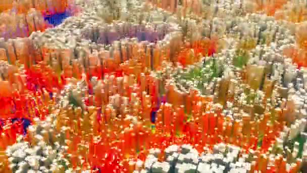 Абстрактные Цветовые Блоки Высококачественные Кадры — стоковое видео