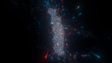 Togo 'nun soyut haritası. Yüksek kalite 4k görüntü