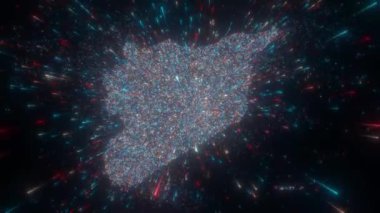 Suriye 'nin soyut haritası. Yüksek kalite 4k görüntü