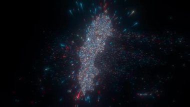 İsveç 'in soyut haritası. Yüksek kalite 4k görüntü
