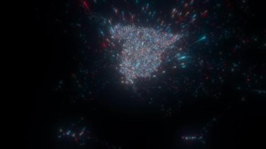 İspanya 'nın soyut haritası. Yüksek kalite 4k görüntü