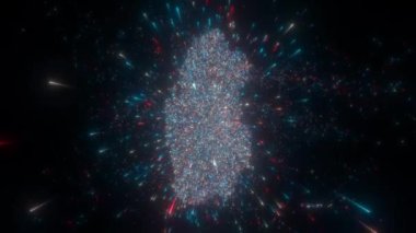 Katar 'ın soyut haritası. Yüksek kalite 4k görüntü