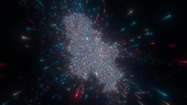 Sırbistan 'ın soyut haritası. Yüksek kalite 4k görüntü