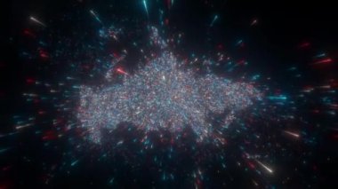 Rusya 'nın soyut haritası. Yüksek kalite 4k görüntü