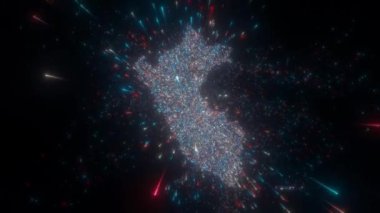 Peru 'nun soyut haritası. Yüksek kalite 4k görüntü