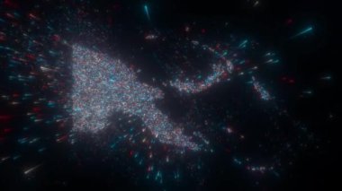 Papua Yeni Gine 'nin soyut haritası. Yüksek kalite 4k görüntü