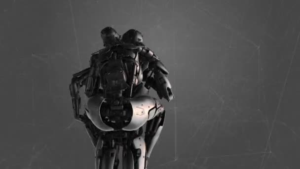 Animace Robota Nesoucího Dalšího Robota — Stock video
