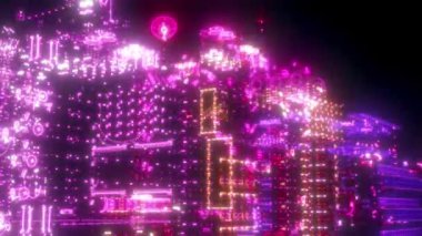 Cyberpunk Binası 4K. Yüksek kalite 4k görüntü