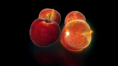 Parçalı Soyut Elmalar. Yüksek kalite 4k görüntü