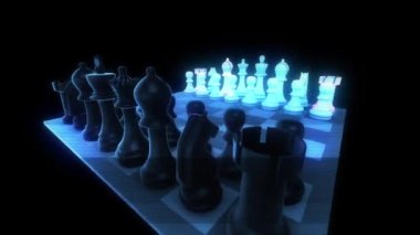 Masa Satranç Hologramı 4k. Yüksek kalite 4k görüntü