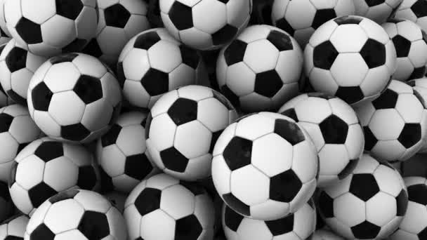 Soccer Balls Hintergrund Hochwertiges Filmmaterial — Stockvideo