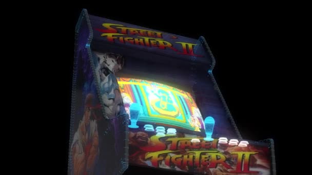 Street Fighter Game Old Atari Game Console High Quality Footage — ストック動画