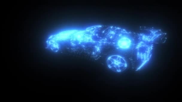 Değiştirilmiş Hızlı Spor Araba Hologramı V24K Yüksek Kalite Görüntü — Stok video