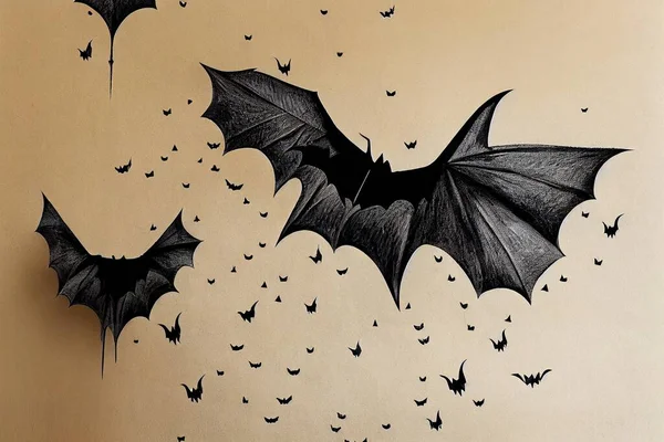 Dark Halloween bats, 2d image