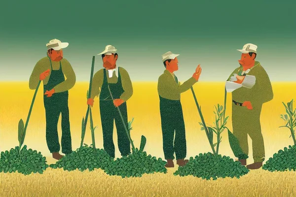 Agricultural Crop Farm Managers. High quality 2d illustration