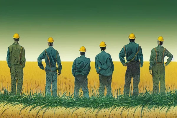 Agricultural Engineers. High quality 2d illustration