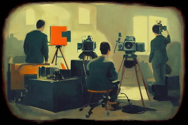 Camera Operators ,Painting style V2 High quality 2d illustration