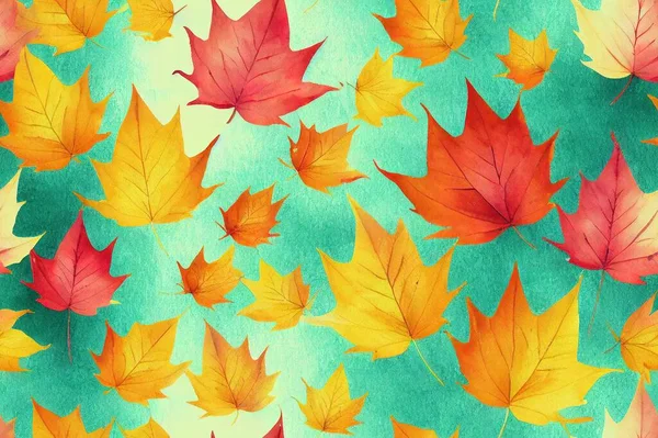 Vintage seamless watercolor pattern of abstract paint splash, autumn leaves. stylish pattern. Vintage Paper Background. leaf,autumn leaf.abstract beautiful pattern with rainbow stains, lines, patterns