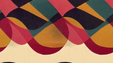 Etnik Renkli Bohem animasyonu, Geometrik elementler, Afrika Çamur Kumaşı, Kabile Tasarımı