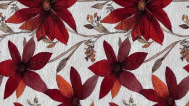 Kırsal çiçekler pürüzsüz desen. Çiçek desenli suluboya, sonbahar deseni. Sonbahar temalı botanik duvar kağıdı