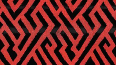 Aztek baskısı. Meksika kusursuz döngülü animasyon. Etnik süs. Kabile çizgileri animasyonu. Ikat animasyonu. Halkın geçmişi. Afrika halısı