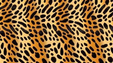 Leopar baş rengi animasyon kusursuz döngü retro tasarımı