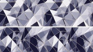 Erkeksi geometrik arıza, kusursuz döngü animasyonu. Erkek modası için bozulmuş lacivert beyaz retro-jeo biçimi. Modern retro ışık tasarım örneği. Yüksek çözünürlüklü tekrarlanabilir kiremit.