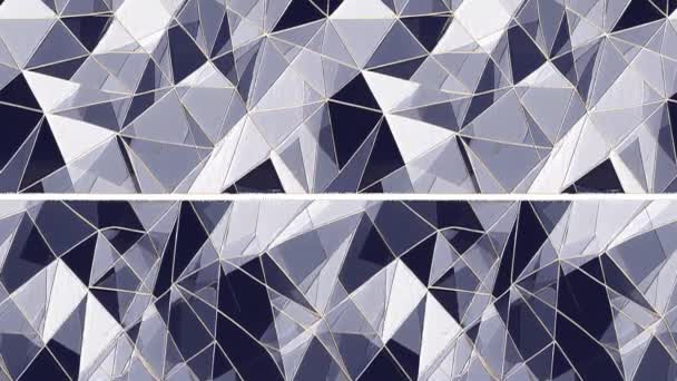 Masculine Geometric Glitch Seamless Looping Animation Distorted Navy Blue White — Stock Video