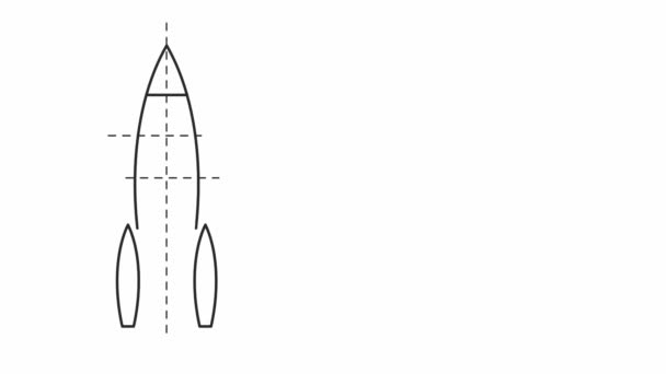 Rakéta rendszer rajza — Stock videók