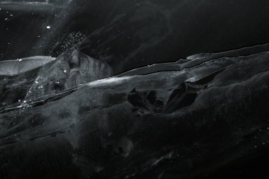 Göl su kış kar ile açık havada buz doku