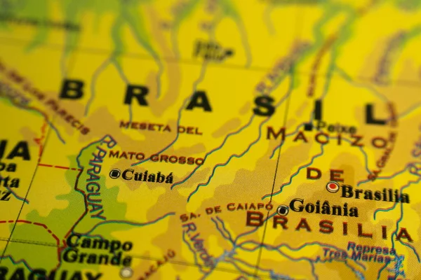 Orographic Map Brasilia Massif Mato Grosso Brazil References Spanish Concepto — Foto de Stock