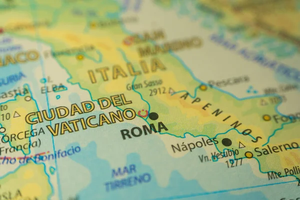 Orographic Map Lazio Region Italy References Spanish Concept Cartography Travel — Foto de Stock