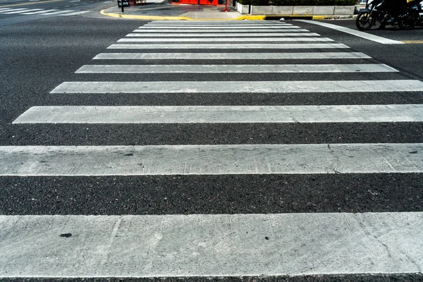 Zebra Crossing Stripes Road — Stok fotoğraf