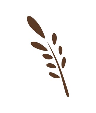 Yapraklı basit bir dal tasviri.