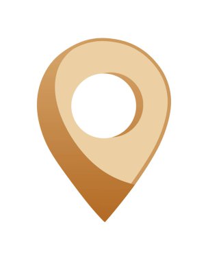 harita lobutları elips sarı gradyan ile işaret konumu simgesi.