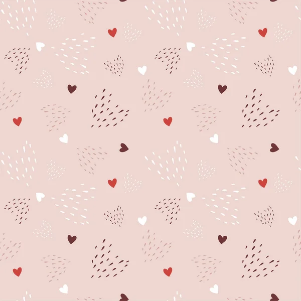 Kreise nahtlose Muster, schöne romantische Hintergrund, ideal für Valentinstag. — Stockvektor