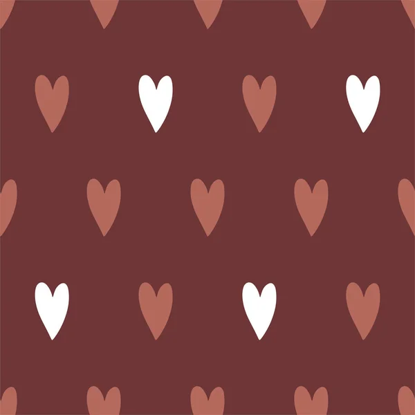 Hearts seamless pattern, lovely romantic background, great for Valentines Day. — Stock Vector