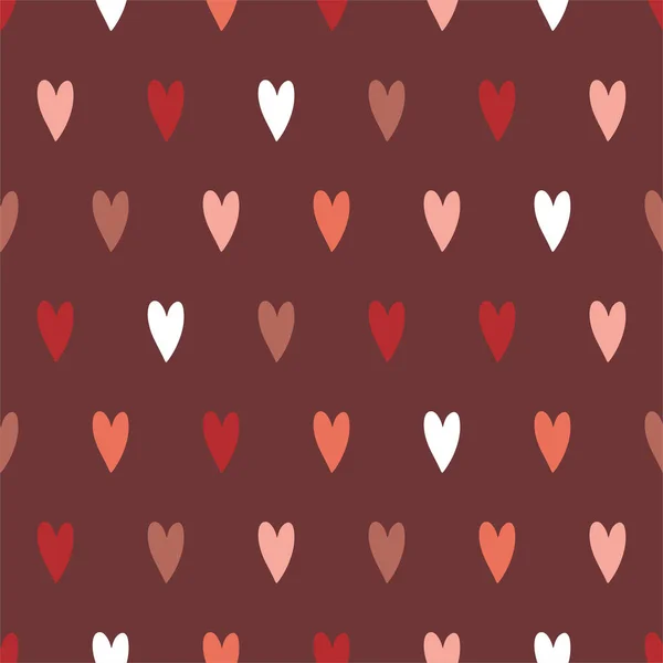 Herzen nahtlose Muster, schöne romantische Hintergrund, ideal für Valentinstag. — Stockvektor