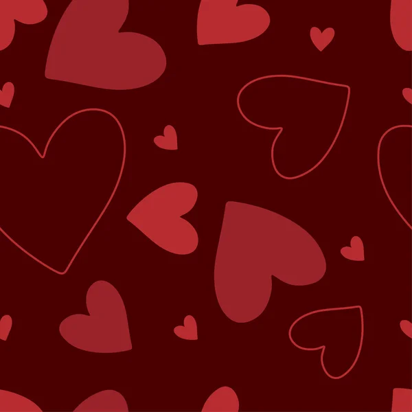 Wektor płynny wzór z małych czerwonych serc na białym tle. Walentynki w tle. Streszczenie tekstury geometrycznej, powtarzaj płytki. Uwielbiam romantyczny motyw. Minimalny wzór do dekoracji, tekstyliów, papieru upominkowego — Wektor stockowy